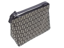 Load image into Gallery viewer, 極美品 FENDI フェンディ ハンドバッグ 8N0005 ズッキーノ柄 キャンバス レザー ブラウン ブラック金具 中古 4b005292