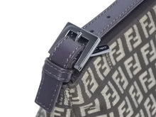 Load image into Gallery viewer, 極美品 FENDI フェンディ ハンドバッグ 8N0005 ズッキーノ柄 キャンバス レザー ブラウン ブラック金具 中古 4b005292