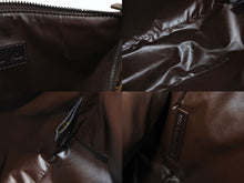 Load image into Gallery viewer, 極美品 FENDI フェンディ ハンドバッグ 8N0005 ズッキーノ柄 キャンバス レザー ブラウン ブラック金具 中古 4b005292