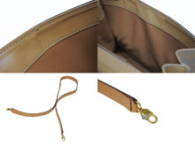 Load image into Gallery viewer, CELINE セリーヌ ハンドバッグ ショルダーバッグ 2WAY M 13 マカダム柄 PVC レザー ブラウン ゴールド金具 美品 中古 4b005293