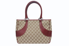 Load image into Gallery viewer, 美品 GUCCI グッチ ワンショルダーバッグ ハンドバッグ 113011 GGキャンバス レザー ベージュ ブラウン ゴールド金具 中古 4b005295