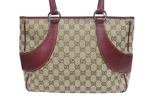 Load image into Gallery viewer, 美品 GUCCI グッチ ワンショルダーバッグ ハンドバッグ 113011 GGキャンバス レザー ベージュ ブラウン ゴールド金具 中古 4b005295