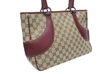 Load image into Gallery viewer, 美品 GUCCI グッチ ワンショルダーバッグ ハンドバッグ 113011 GGキャンバス レザー ベージュ ブラウン ゴールド金具 中古 4b005295
