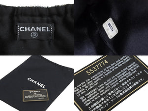 CHANEL シャネル ハンドバッグ ココマーク 5番台 1998年 スパンコール ラインストーン ブラック シルバー金具 美品 中古 52983