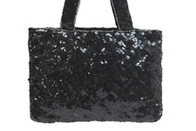 Load image into Gallery viewer, CHANEL シャネル ハンドバッグ ココマーク 5番台 1998年 スパンコール ラインストーン ブラック シルバー金具 美品 中古 52983