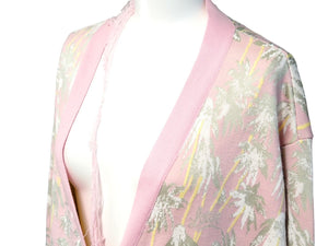 LOEWE ロエベ カーディガン オーバーシルエット 花柄 レーヨン ピンク サイズXS S3108120SM 美品 中古 53059