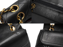Load image into Gallery viewer, CHANEL シャネル マトラッセWフラップチェーンショルダーバッグ 1番台 ラムスキン 23cm ブラック ゴールド金具 53189