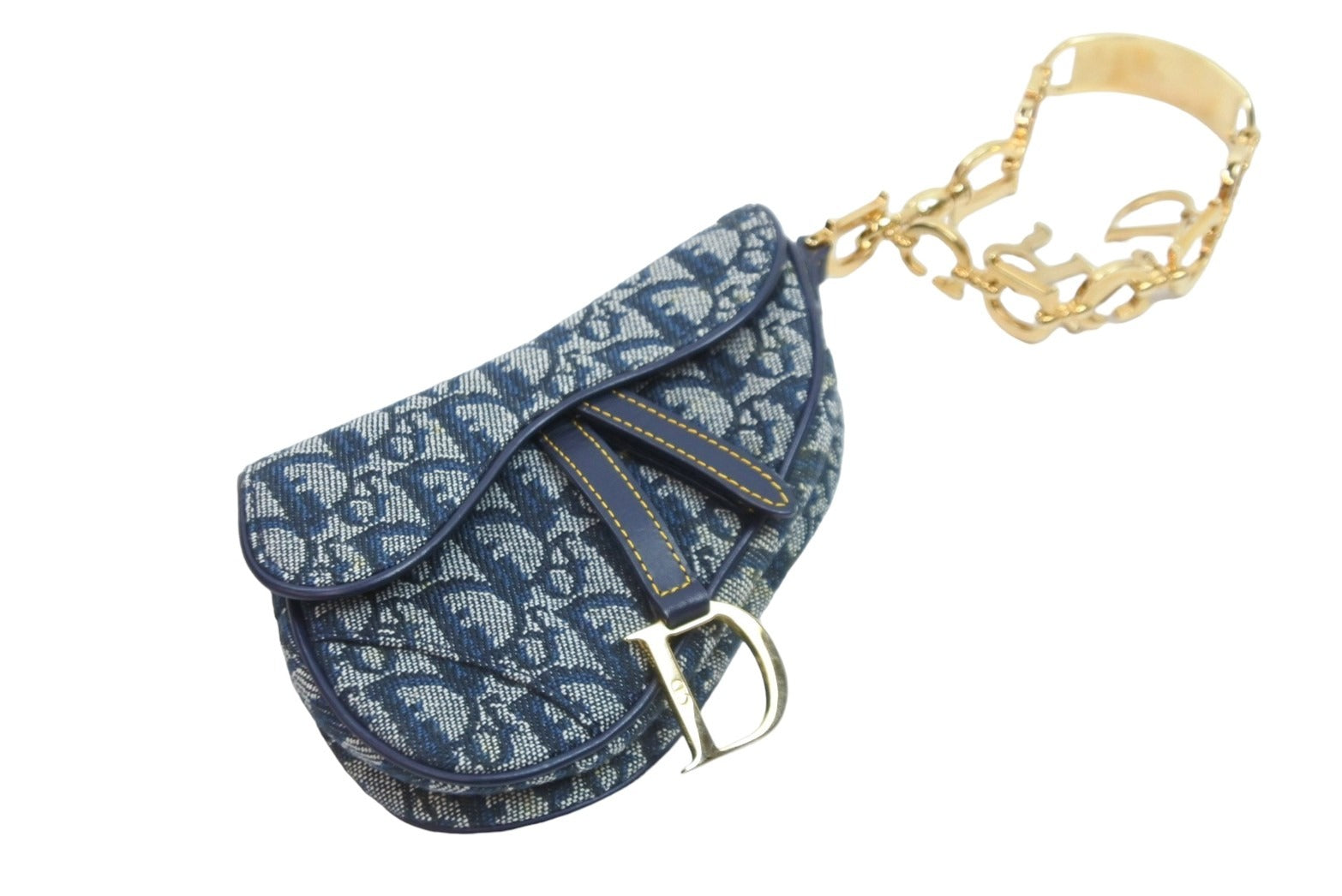 DIORトロッター サドルバッグ ネイビー×ゴールド