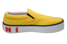 Load image into Gallery viewer, 極美品 MARNI マルニ スリッポン スニーカー イタリア製 キャンバス レザー ラバー イエロー ホワイト レッド サイズ40 中古 53319