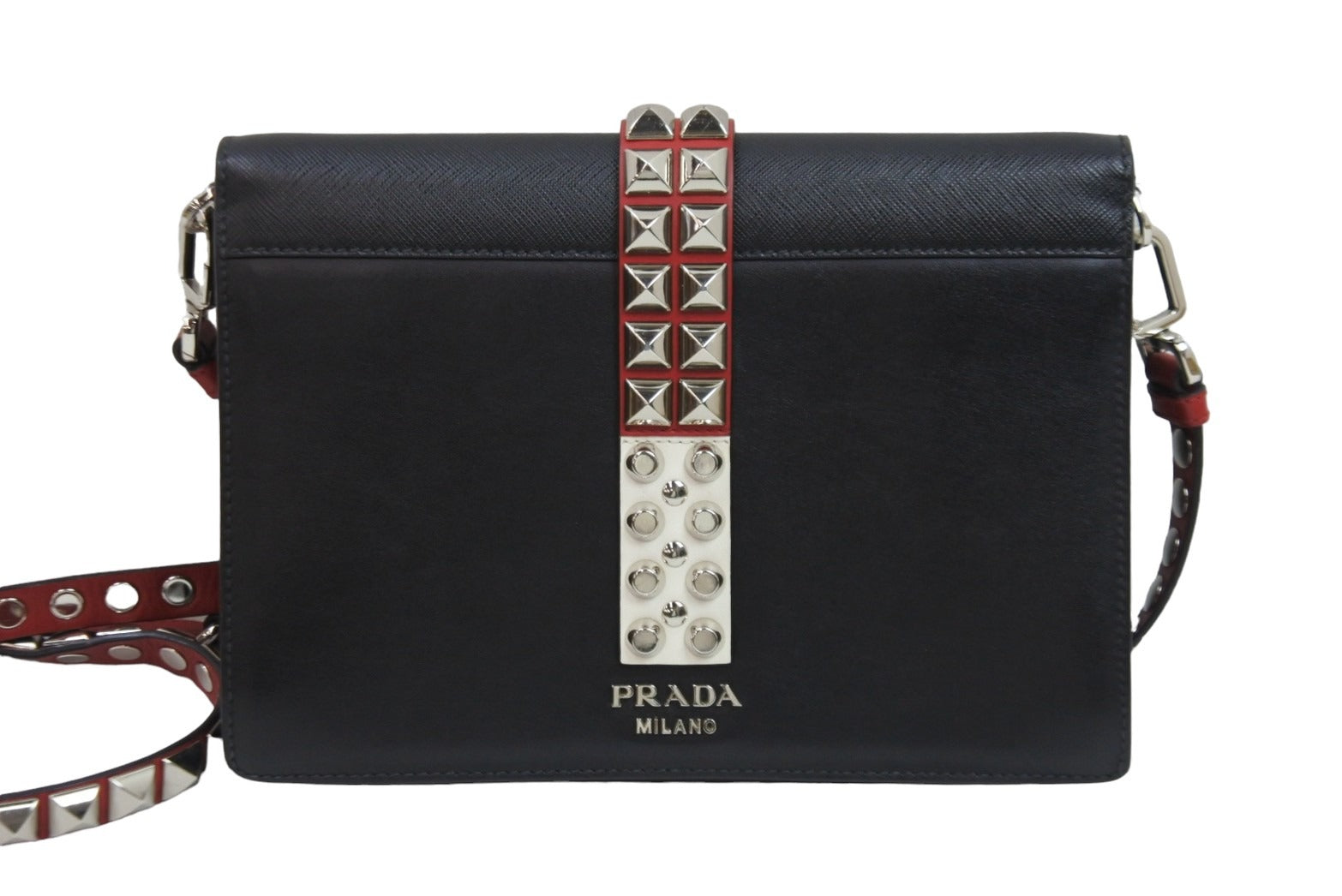 PRADA プラダ ショルダーバッグ エレクトラ スタッズ クロスボディ