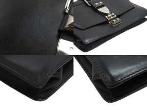 PRADA プラダショルダーバッグ エレクトラ スタッズ クロスボディバッグ 1BD120 ブラック レッド シルバー金具 美品 中古 53341 