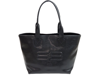 新品同様 BALENCIAGA バレンシアガ トートバッグ JUMBO S TOTE ブラック レザー BBロゴ 中古 シルバー金具 53366