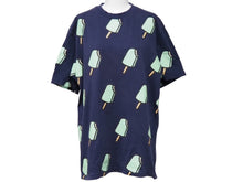 Load image into Gallery viewer, Billionaire Boys Club ビリオネアボーイズクラブ 半袖Ｔシャツ 総柄 ネイビー グリーン サイズM 中古 53412