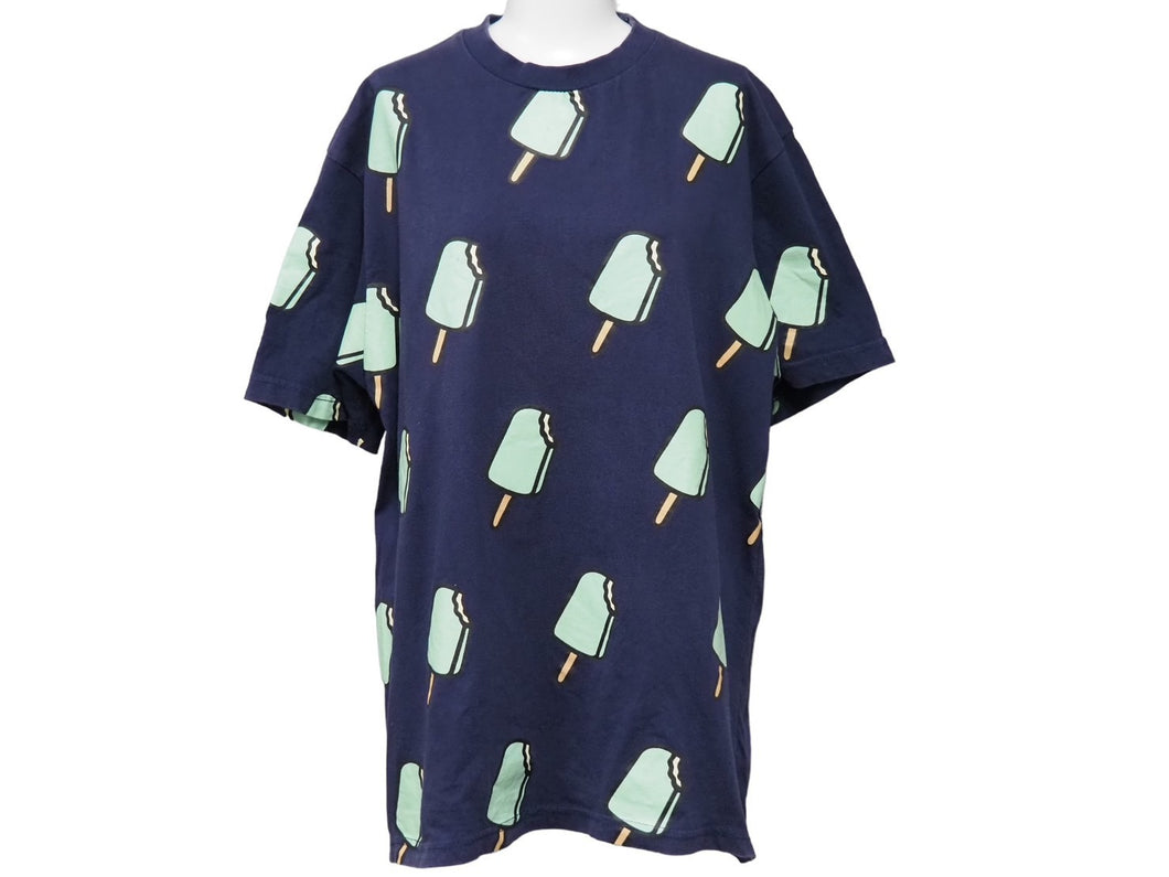 Billionaire Boys Club ビリオネアボーイズクラブ 半袖Ｔシャツ 総柄 ネイビー グリーン サイズM 中古 53412