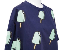 Load image into Gallery viewer, Billionaire Boys Club ビリオネアボーイズクラブ 半袖Ｔシャツ 総柄 ネイビー グリーン サイズM 中古 53412