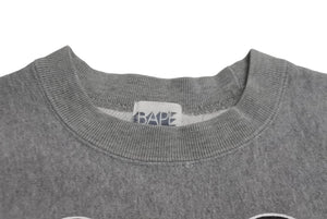 A BATHING APE アベイシングエイプ BAPE KAWS トレーナー スウェット コットン グレー ブラック サイズ100 美品 中古 53492 