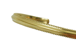 LEON掲載 即完売 SKY BLUE HAWK Side Fluted K18 YG Bangle メンズ バングル 美品 中古 53508