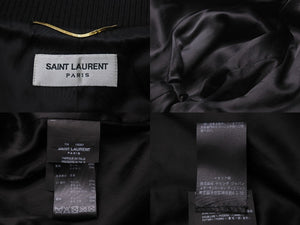SAINT LAURENT サンローラン ブルゾン テディジャケット 13195 376283 Y213Q 9921 サイズ34 ゴールド金具 美品 中古 53519 