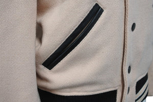 SAINT LAURENT サンローラン ブルゾン テディジャケット 13195 376283 Y213Q 9921 サイズ34 ゴールド金具 美品 中古 53519 