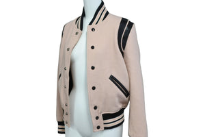 SAINT LAURENT サンローラン ブルゾン テディジャケット 13195 376283 Y213Q 9921 サイズ34 ゴールド金具 美品 中古 53519 
