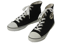 Load image into Gallery viewer, CHANEL シャネル スニーカー 001852 ココマーク ハイカットスニーカー ブラック ホワイト キャンバス サイズ37 良品 中古 53532