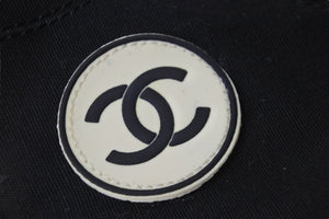 CHANEL シャネル スニーカー 001852 ココマーク ハイカットスニーカー ブラック ホワイト キャンバス サイズ37 良品 中古 53532