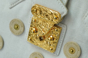 LOUIS VUITTON ルイヴィトン ハンドバッグ ポルカドッツ・パナマ ボウリィ ティンカーベル M95409 ゴールド金具 美品 中古 53546