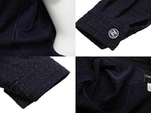 Load image into Gallery viewer, CHANEL シャネル セットアップ ジャケット スカート ココマーク 01P P17609 P17612 ネイビー ツイード 美品 中古 53593