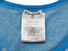 Load image into Gallery viewer, 極美品 CHANEL シャネル サーフライン タンクトップ 02S ブルー ココマーク P19540V11371 サイズ42 中古 53595