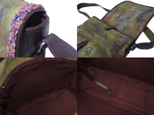Load image into Gallery viewer, CHANEL シャネル ショルダーバッグ ココマーク エンブロイダリー グラフィティ 20番台 カーキ マルチ シルバー金具 美品 中古 53605
