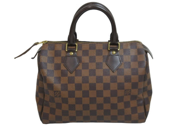 極美品 LOUIS VUITTON ルイ・ヴィトン ハンドバッグ スピーディ25 N41532 ダミエキャンバス ゴールド金具 中古 53628