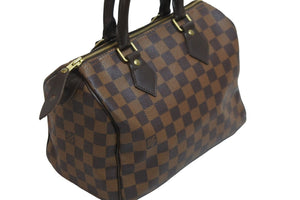 極美品 LOUIS VUITTON ルイ・ヴィトン ハンドバッグ スピーディ25 N41532 ダミエキャンバス ゴールド金具 中古 53628
