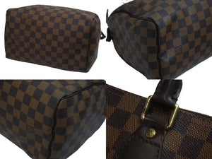 極美品 LOUIS VUITTON ルイ・ヴィトン ハンドバッグ スピーディ25 N41532 ダミエキャンバス ゴールド金具 中古 53628