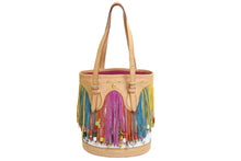 Load image into Gallery viewer, LOUIS VUITTON ルイヴィトン トートバッグ M40109 フラーンジュ バケット ホワイト マルチカラー ゴールド金具 美品 中古 53651