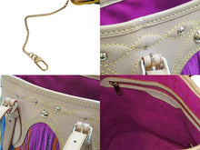 Load image into Gallery viewer, LOUIS VUITTON ルイヴィトン トートバッグ M40109 フラーンジュ バケット ホワイト マルチカラー ゴールド金具 美品 中古 53651