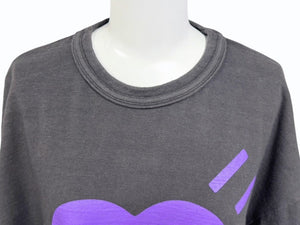 HUMAN MADE ヒューマンメイド 24AW 福岡限定 HEART T-SHIRT 日本製 コットン ブラック パープル サイズ2XL美品 中古 4b005366
