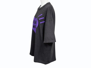 HUMAN MADE ヒューマンメイド 24AW 福岡限定 HEART T-SHIRT 日本製 コットン ブラック パープル サイズ2XL美品 中古 4b005366