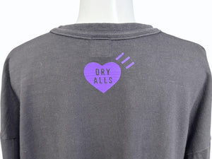 HUMAN MADE ヒューマンメイド 24AW 福岡限定 HEART T-SHIRT 日本製 コットン ブラック パープル サイズ2XL美品 中古 4b005366