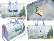 Load image into Gallery viewer, 新品同様 LOUIS VUITTON ルイヴィトン 糸杉のある麦畑 ゴッホ キーポルバンドリエール50 マスターズコレクション M43347 中古 53829