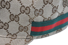 画像をギャラリービューアに読み込む, 極美品 GUCCI グッチ ベースボールキャップ 帽子 GGキャンバス シェリーライン 200035 KQW8G ベージュ サイズL 中古 53856 