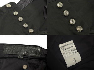 極美品 CHROME HEARTS クロムハーツ CARPENTER DOUBLE KNEE カーペンター ダブルニーパンツ サイズ32 クロスボール シルバー925 中古 4b005386