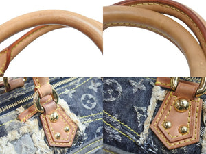 LOUISVUITTON ルイヴィトン スピーディ30 ボストンバッグ パッチワーク M95381 TH1087 モノグラムデニム 美品 中古 53894