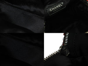 極美品 CHANEL シャネル リュック バックパック ココマーク 24番台 ナイロン ツイード シルバー金具 中古 53895