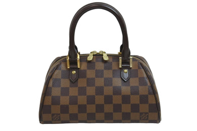 LOUIS VUITTON ルイヴィトン ハンドバッグ リベラミニ ダミエ N41436 ブラウン ゴールド金具 美品 中古 53968