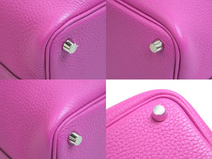 HERMES エルメス ピコタンロックMM ハンドバッグ C刻印 2018年 トリヨンクレマンス マグノリア シルバー金具 美品 中古 53978