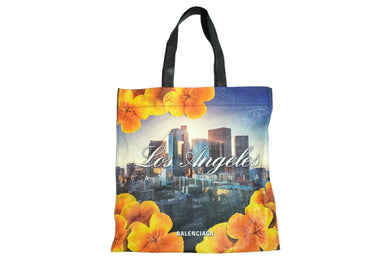 BALENCIAGA バレンシアガ los angels ペーパーバッグ トートバッグ 503454・4371・T・002123 レザー マルチカラー 美品 中古 54023