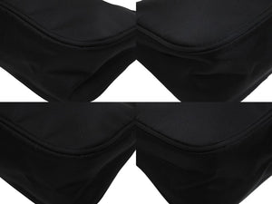 極美品 PRADA プラダ ショルダーバッグ トライアングルロゴ MV633 ナイロン ブラック シルバー金具 中古 54107