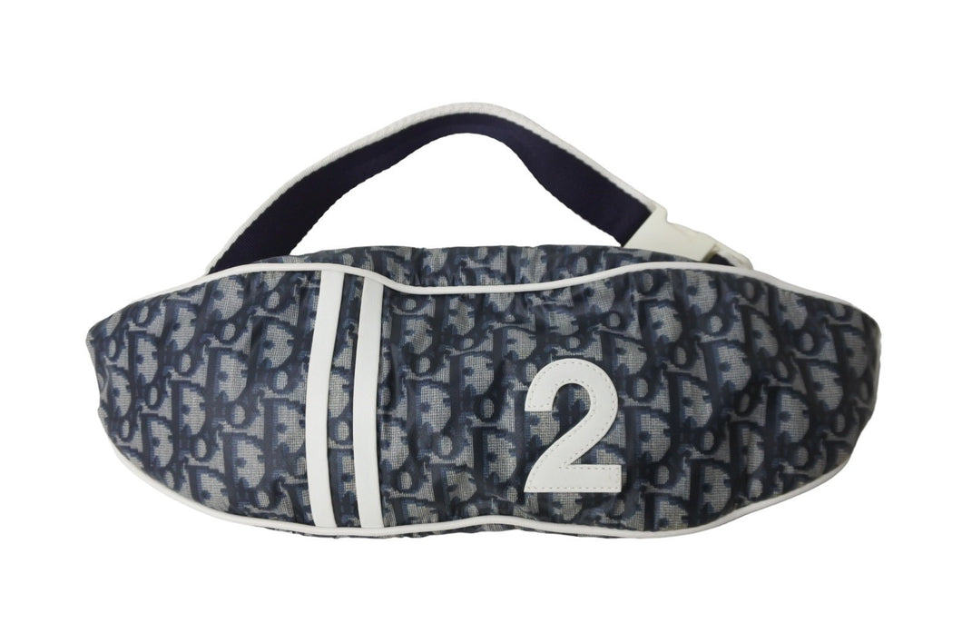 Christian Dior クリスチャンディオール 2004年 トロッター ウエストバッグ ネイビー MC0034 ロゴ ボディバッグ 美品 中古 54143