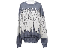 Load image into Gallery viewer, LOUIS VUITTON ルイヴィトン スタジオジャカードクルーネック ニット HIN14WTBL グレー サイズL 良品 中古 54209