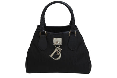 Christian Dior クリスチャンディオール ハンドバッグ ラブリートート 2007年 08-BO-1027 ブラック シルバー金具 美品 中古 54315